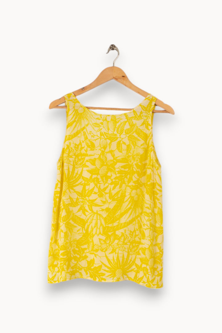 Top jaune à motifs - Taille M/38 de la marque American Vintage | PARAD32883 - Vendu par Paradigme - Image 3