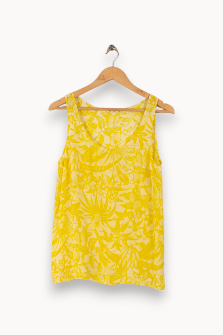 Top jaune à motifs - Taille M/38 de la marque American Vintage | PARAD32883 - Vendu par Paradigme - Image 1
