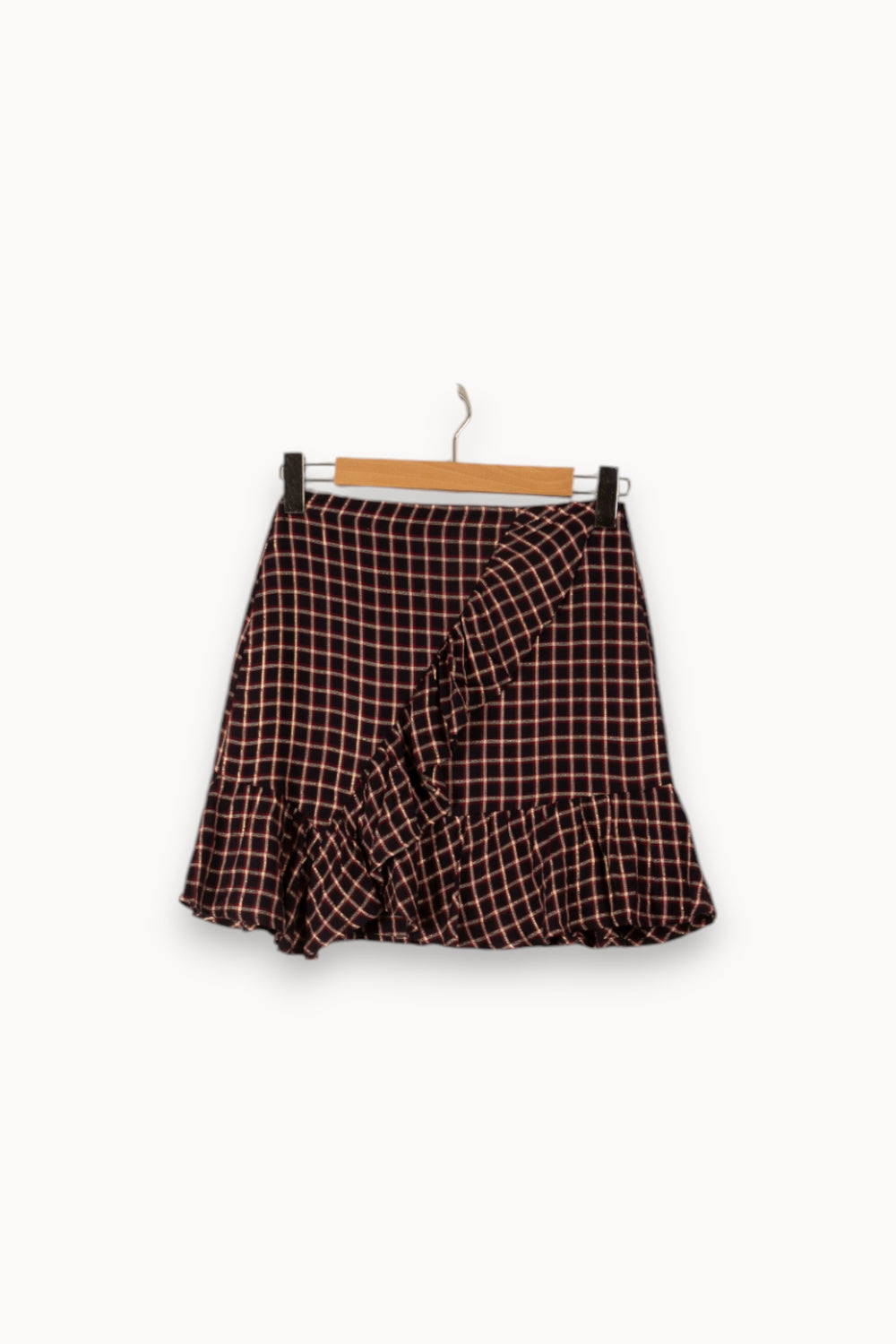 Jupe bleue et bordeaux à carreaux - Taille XS/34 de la marque IKKS | PARAD32904 - Vendu par Paradigme - Image 1