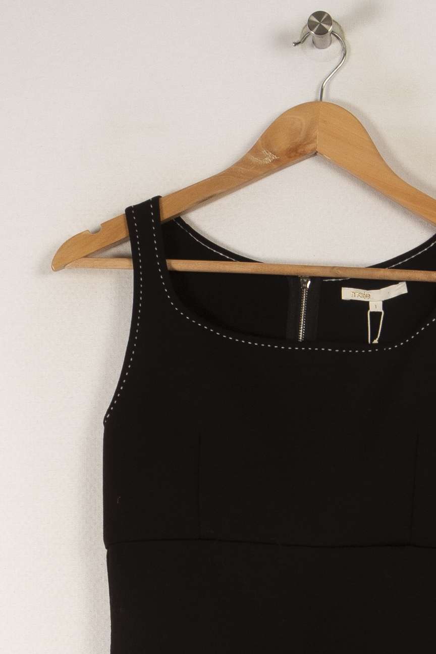 Robe noire avec détails - Taille S/36 de la marque Maje | PARAD32918 - Vendu par Paradigme - Image 2