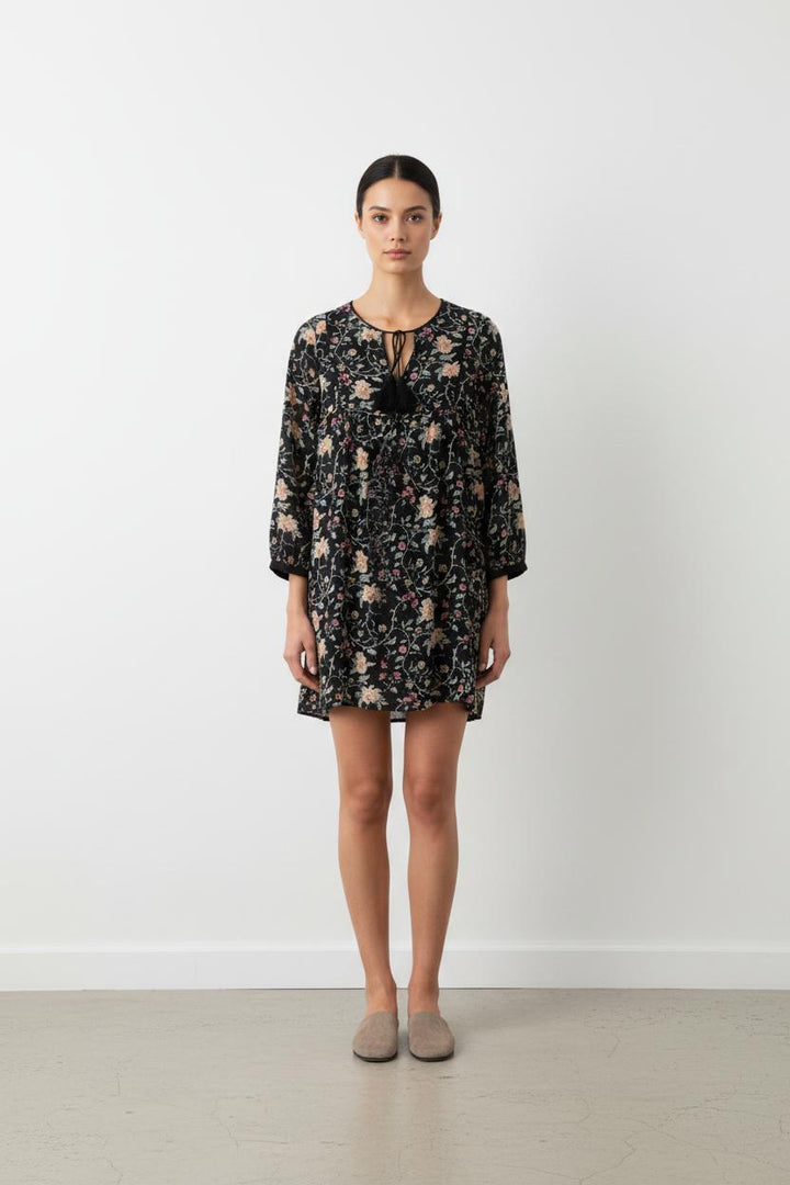 Robe bleue à motifs - Taille M/38