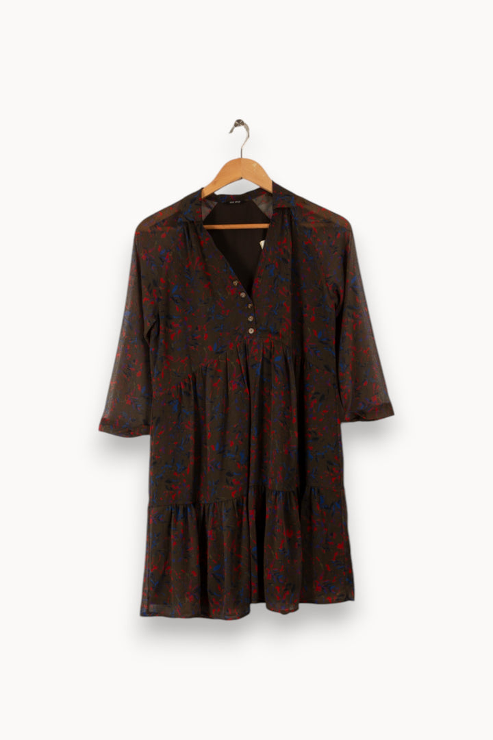 Robe verte à motifs - Taille XS/34 de la marque One Step | PARAD32986 - Vendu par Paradigme - Image 1