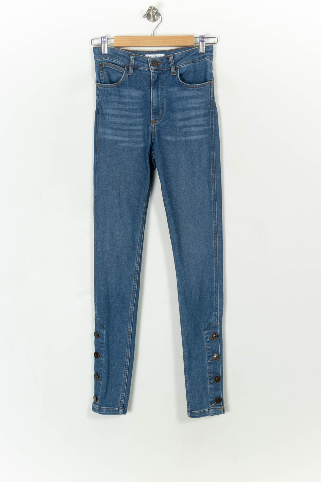 Jean Skinny Bleu - Taille S/36 de la marque Sandro | PARAD33016 - Vendu par Paradigme - Image 2