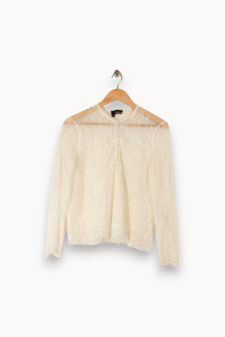 Top en dentelle blanc - Taille M/38 de la marque The Kooples | PARAD33026 - Vendu par Paradigme - Image 1