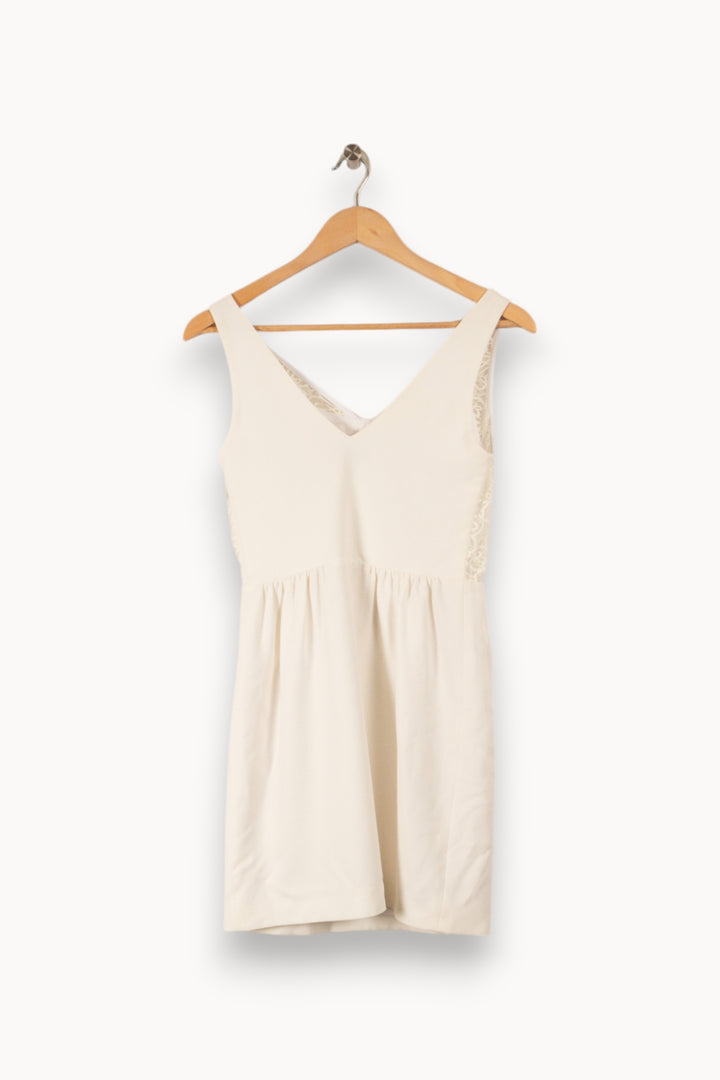 Robe blanche avec détails - Taille S/36 de la marque Sandro | PARAD33034 - Vendu par Paradigme - Image 3