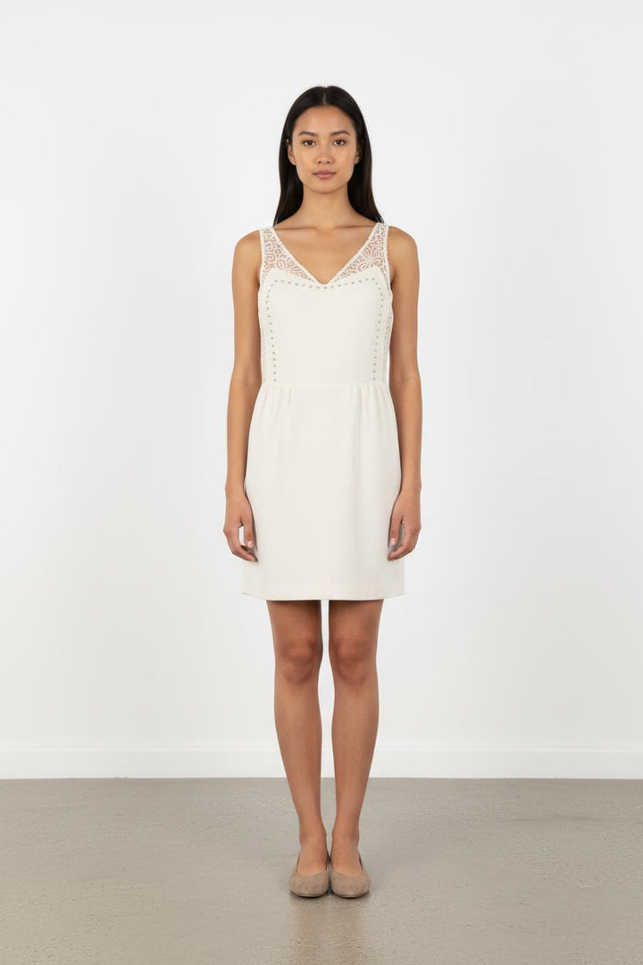 Robe blanche avec détails - Taille S/36