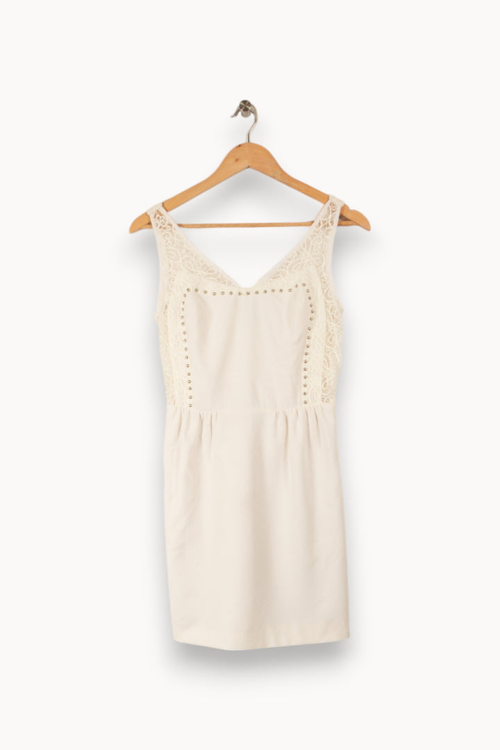 Robe blanche avec détails - Taille S/36 de la marque Sandro | PARAD33034 - Vendu par Paradigme - Image 1