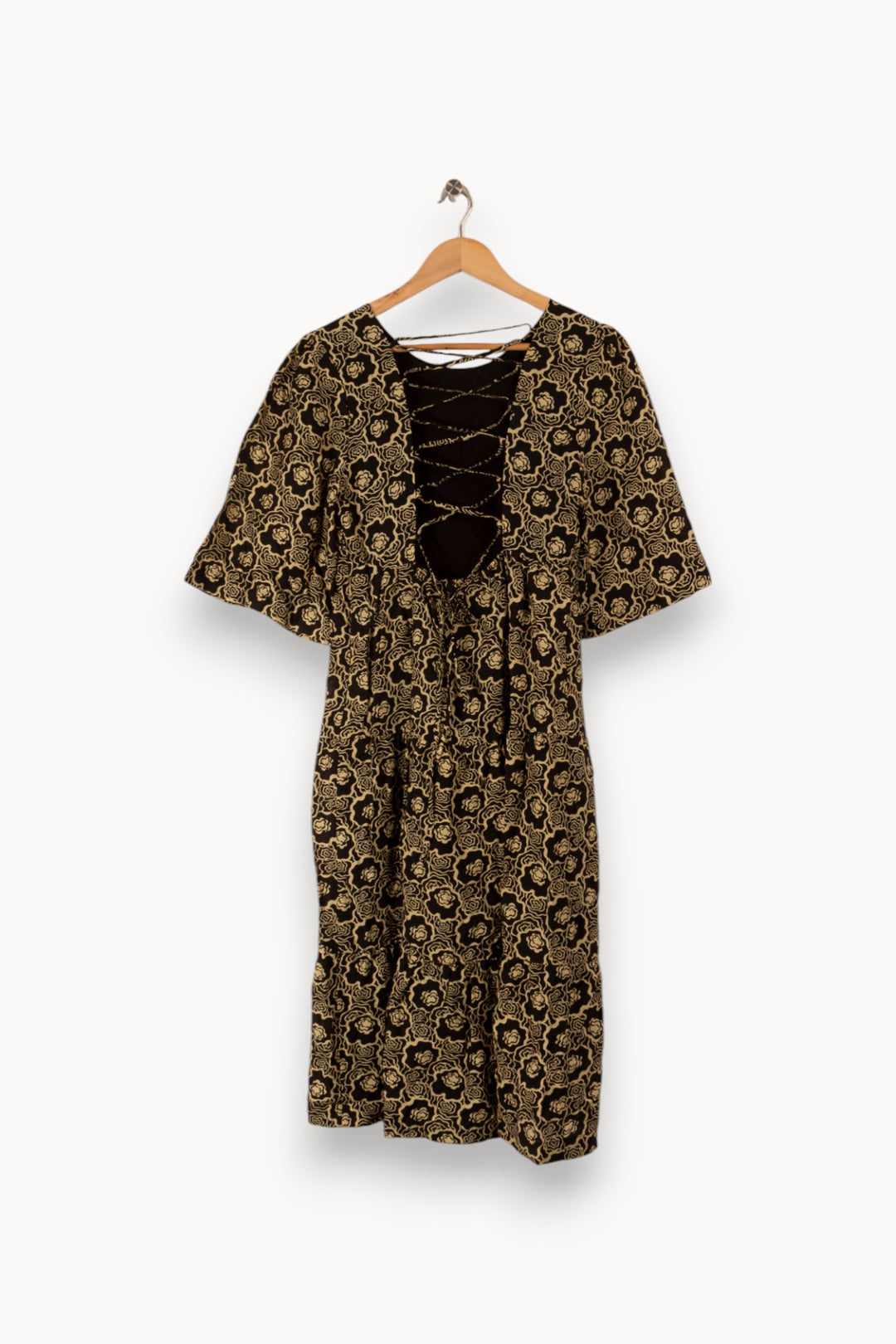 Robe longue noire et jaune à motifs - Taille S/36 de la marque ba&sh | PARAD33041 - Vendu par Paradigme - Image 3