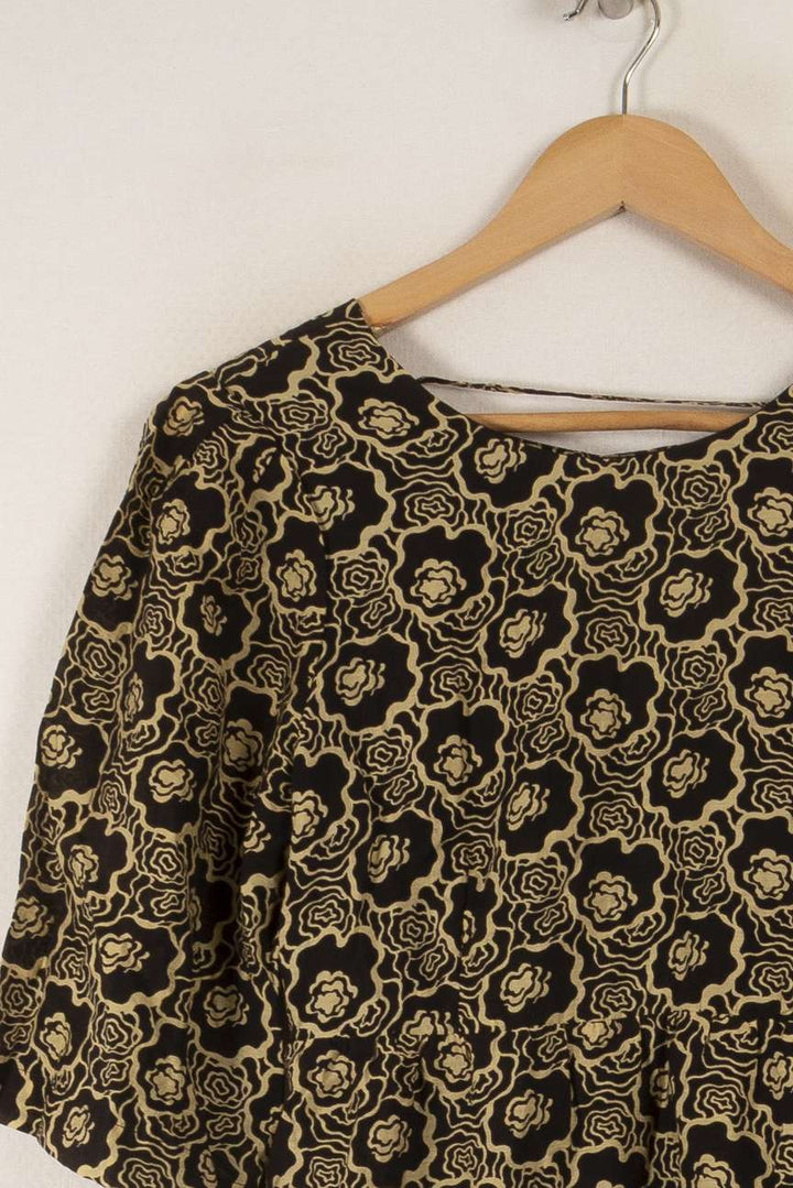 Robe longue noire et jaune à motifs - Taille S/36 de la marque ba&sh | PARAD33041 - Vendu par Paradigme - Image 2