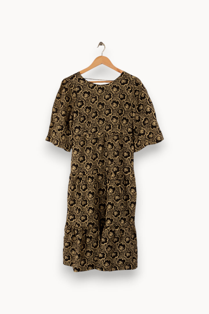 Robe longue noire et jaune à motifs - Taille S/36 de la marque ba&sh | PARAD33041 - Vendu par Paradigme - Image 1