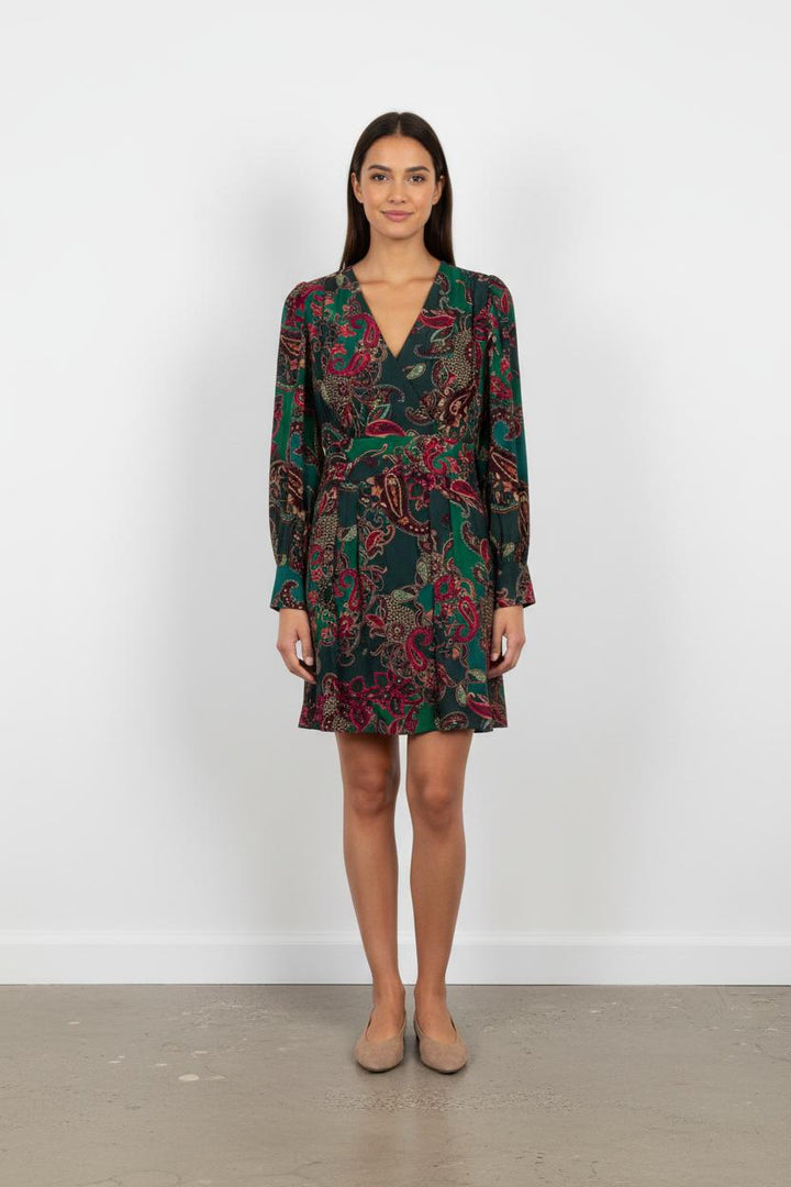 Robe verte à motifs - Taille M/38