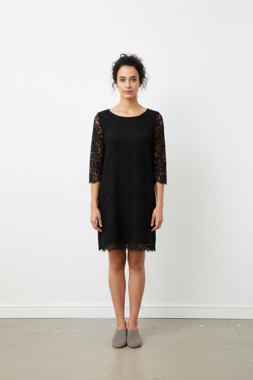 Robe noire en dentelle - Taille L/40