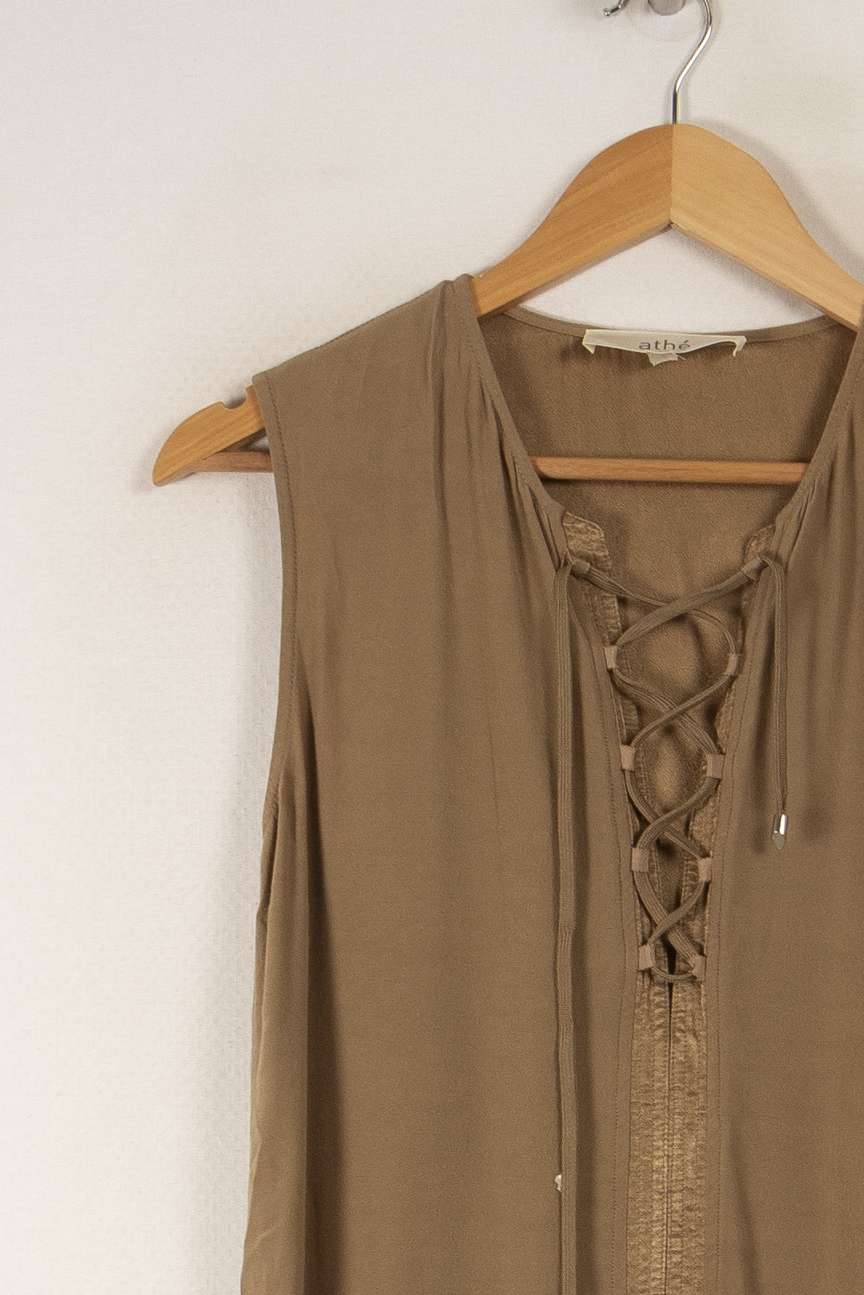 Robe verte - Taille M/38 de la marque Vanessa Bruno - Athé | PARAD33108 - Vendu par Paradigme - Image 2