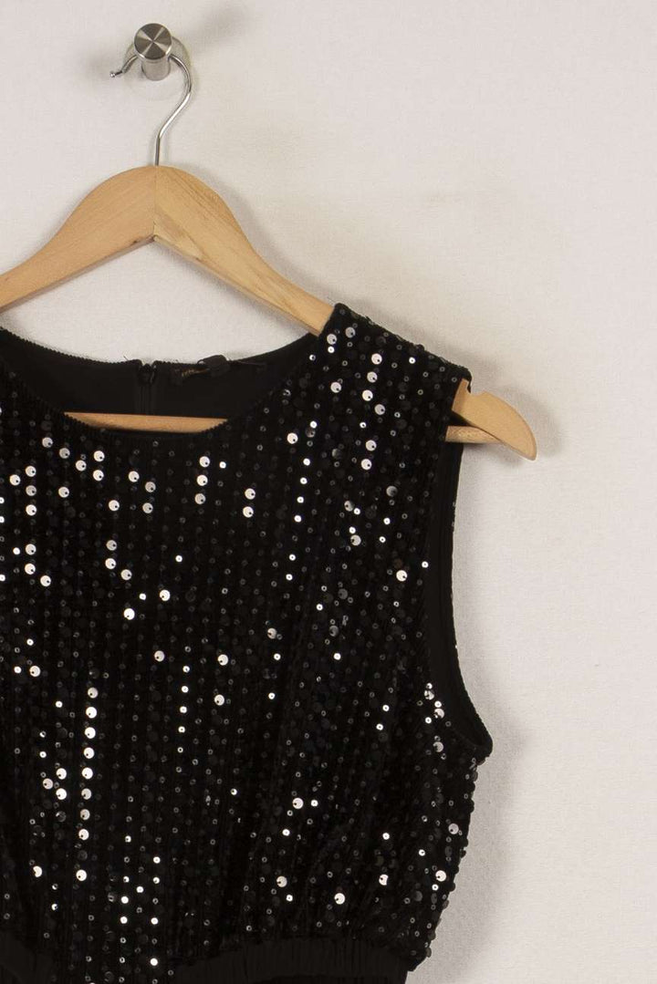 Robe noire à sequins - Taille M/38 de la marque Maje | PARAD33109 - Vendu par Paradigme - Image 2