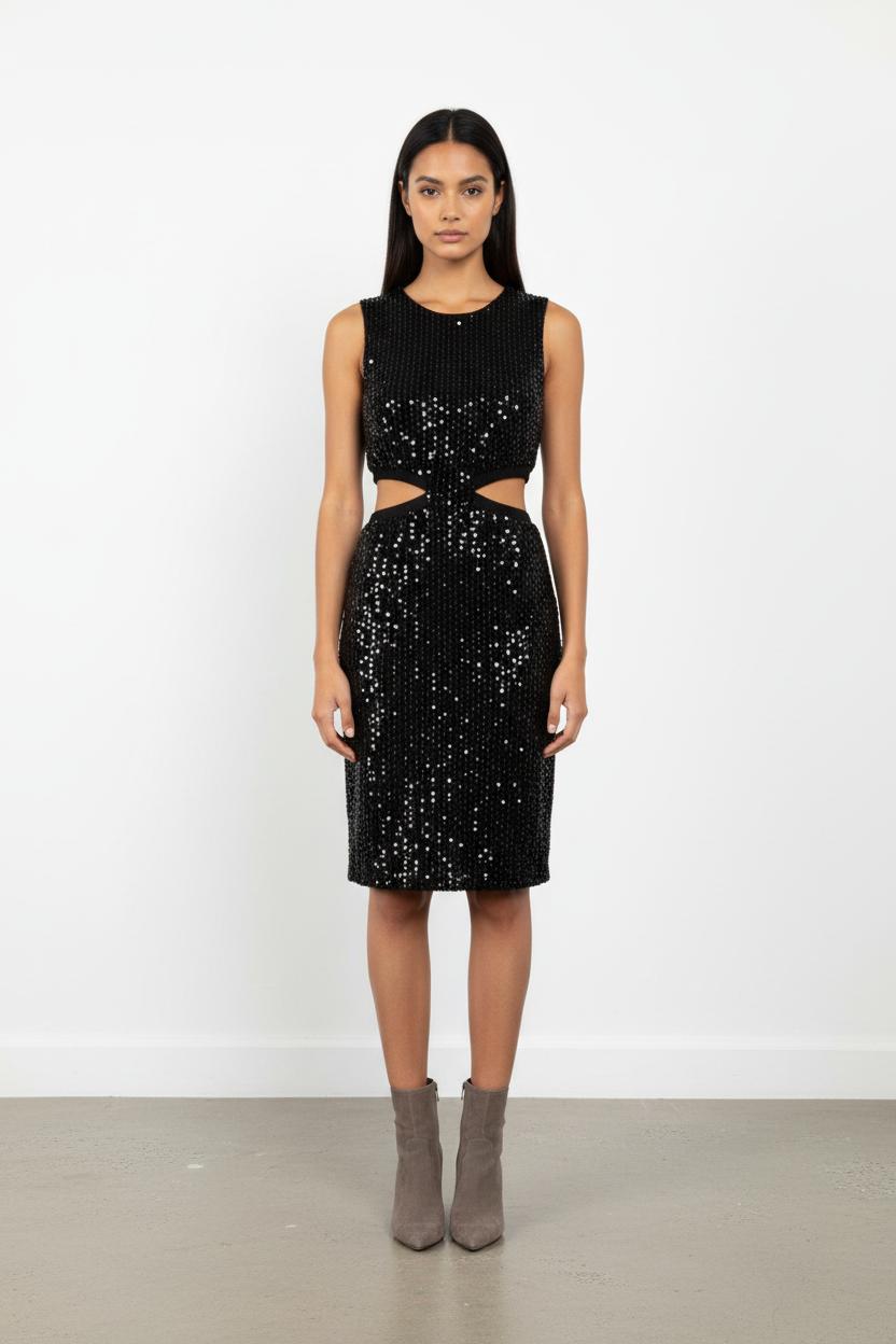 Robe noire à sequins - Taille M/38