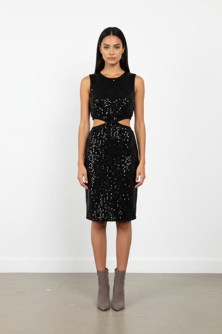 Robe noire à sequins - Taille M/38