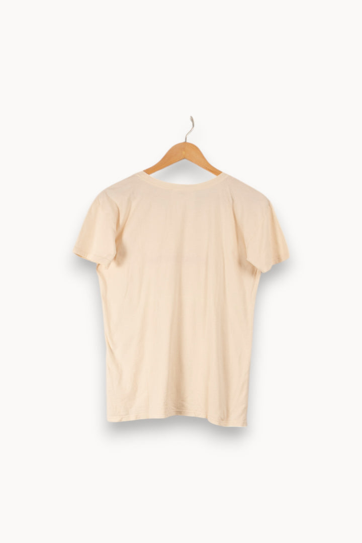 T-shirt beige avec inscription - Taille S/36 de la marque Vanessa Bruno | PARAD33133 - Vendu par Paradigme - Image 3
