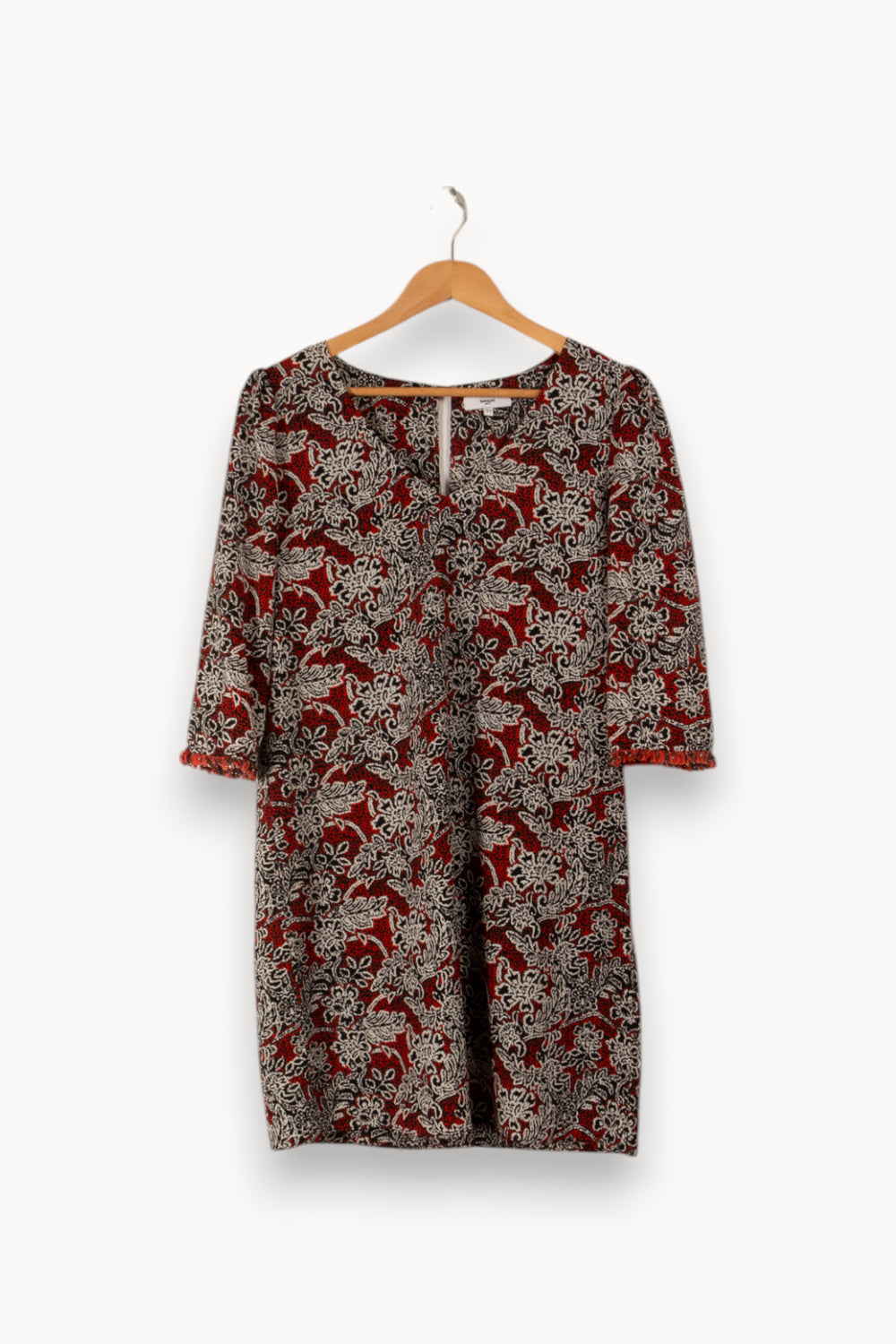Robe rouge et noire à motifs - Taille S/36 de la marque Suncoo | PARAD33165 - Vendu par Paradigme - Image 1