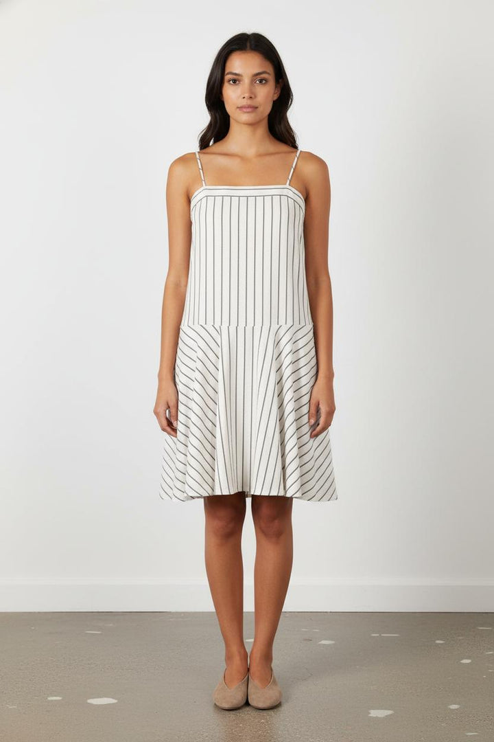 Robe blanche rayée - Taille XL/42