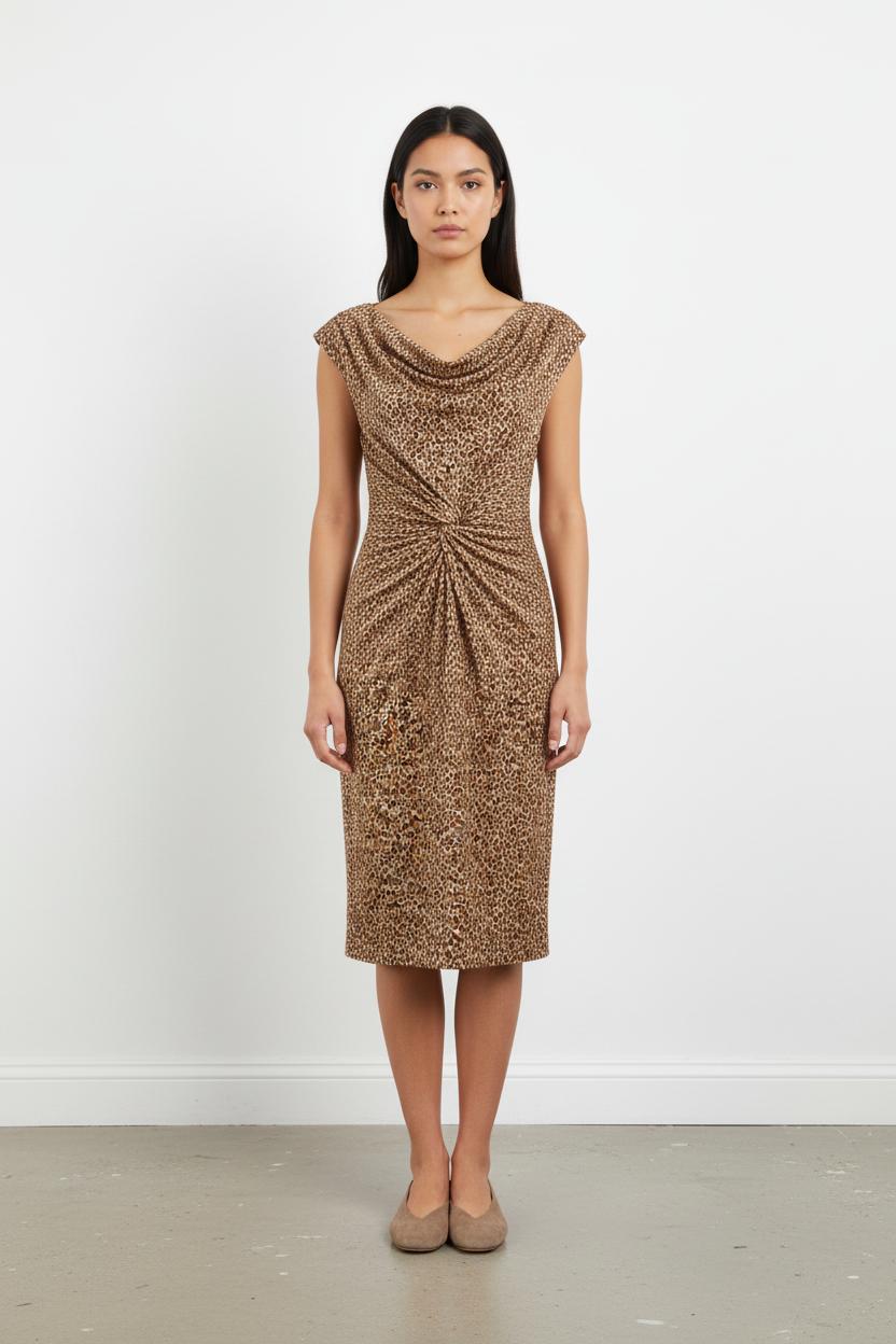 Robe léopard marron - Taille S/36