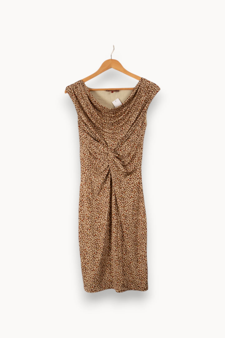 Robe léopard marron - Taille S/36 de la marque Max Mara | PARAD33186 - Vendu par Paradigme - Image 1