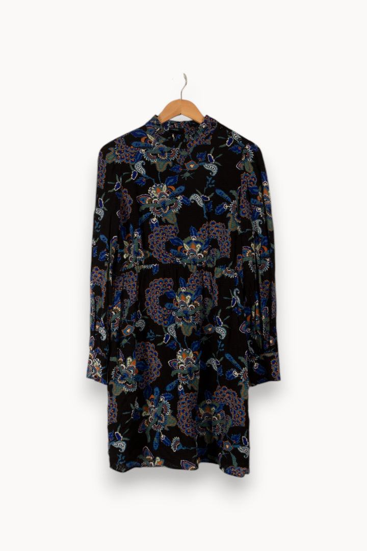 Robe noire et bleue à motifs - Taille L/40 de la marque Maison 123 | PARAD33195 - Vendu par Paradigme - Image 1