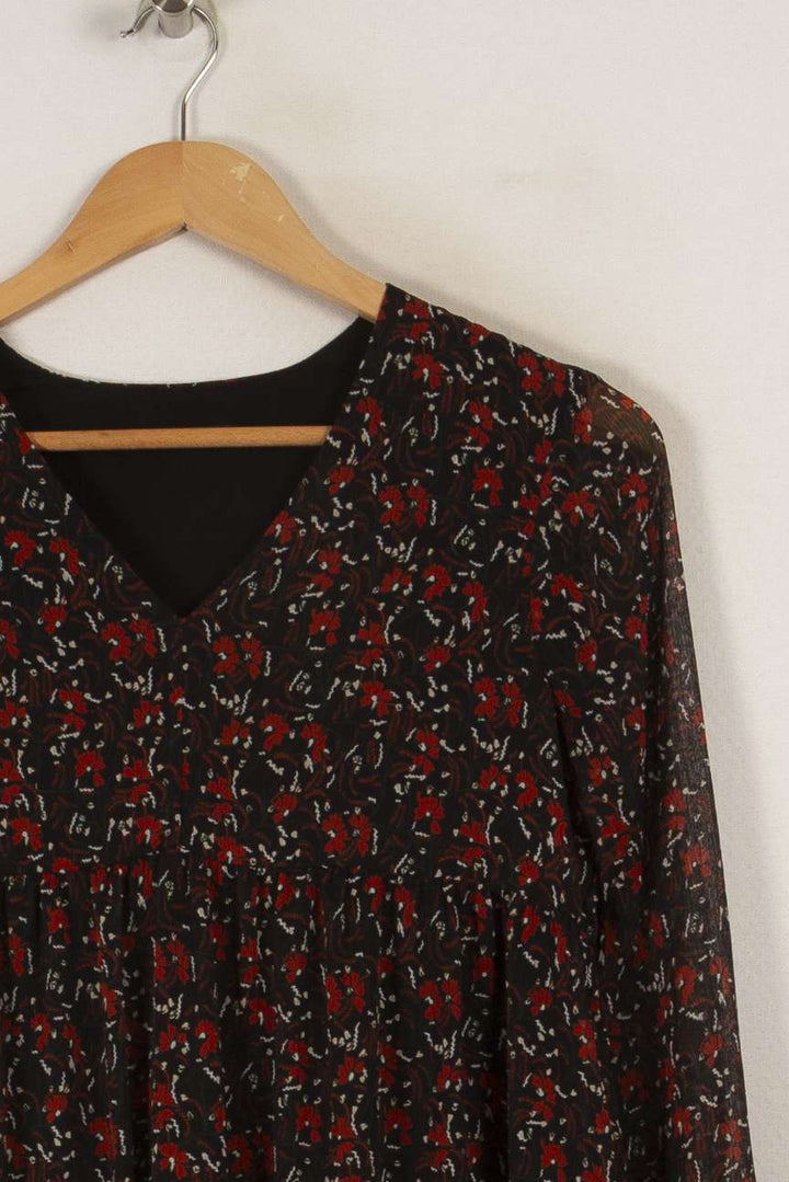 Robe noire et rouge à motifs - Taille XS/34 de la marque One Step | PARAD33199 - Vendu par Paradigme - Image 2