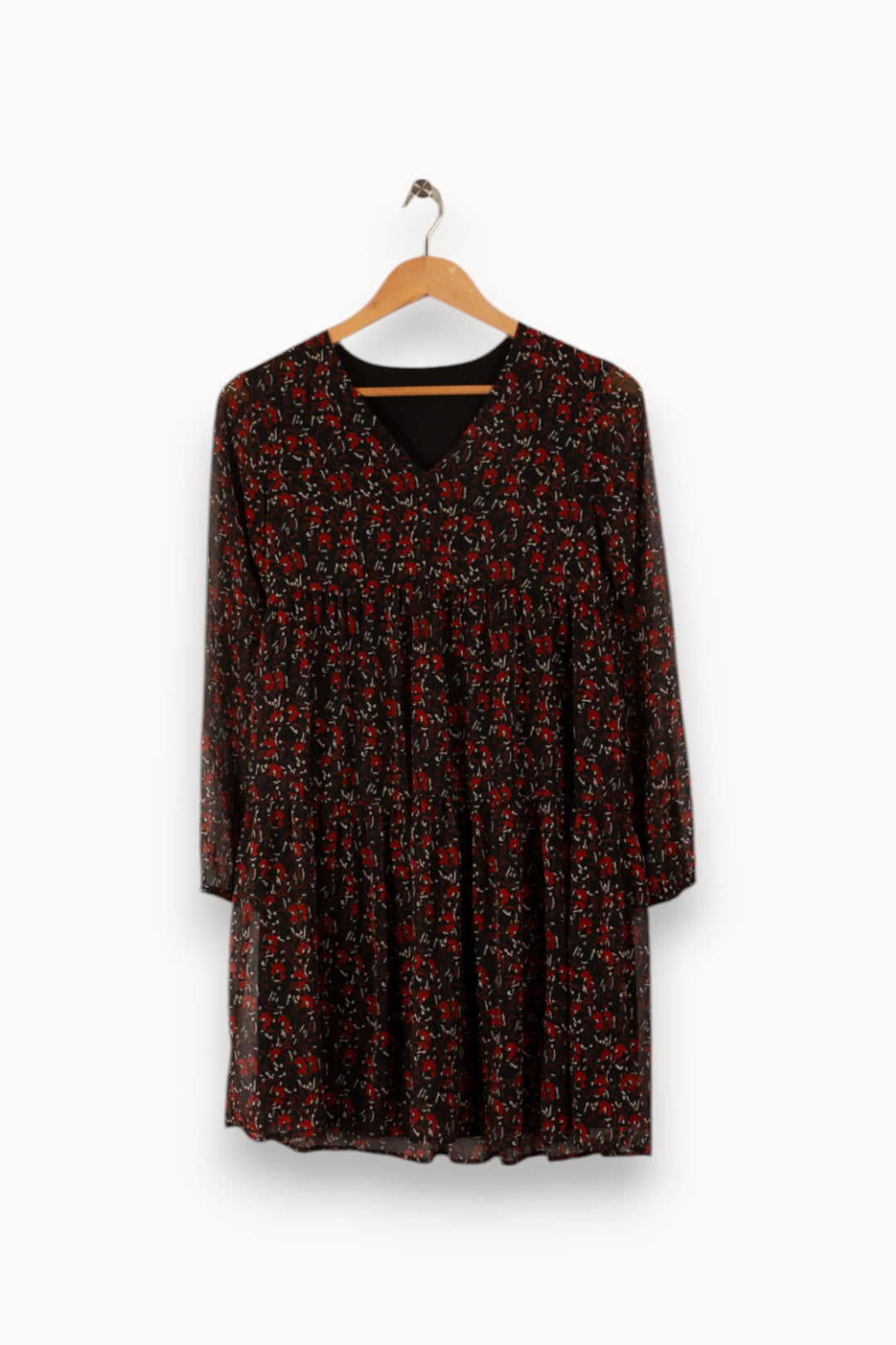 Robe noire et rouge à motifs - Taille XS/34 de la marque One Step | PARAD33199 - Vendu par Paradigme - Image 1