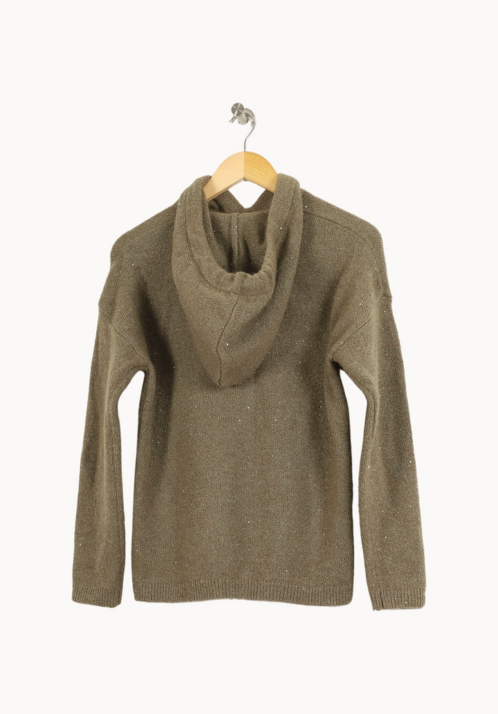 Pull à Capuche Vert - Taille S/36 de la marque Maison 123 | PARAD33244 - Vendu par Paradigme - Image 4