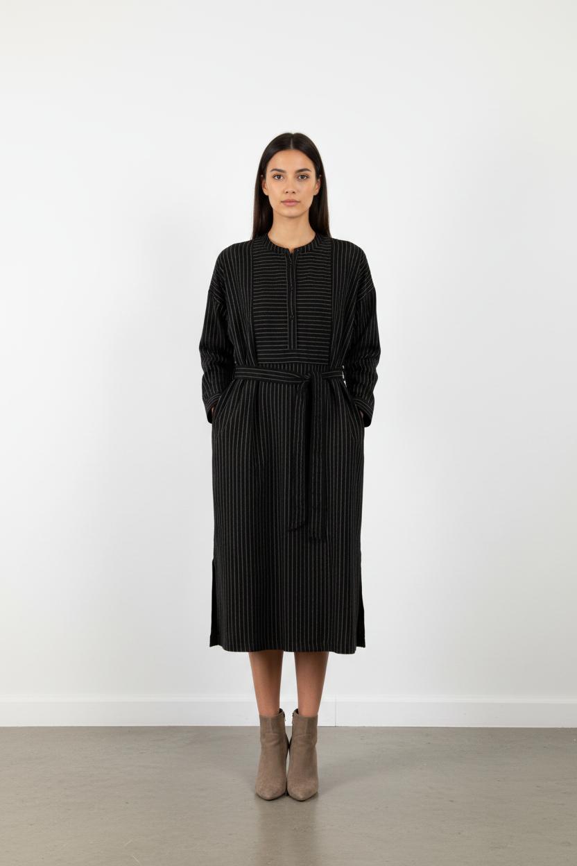 Robe noire rayée - Taille M/38