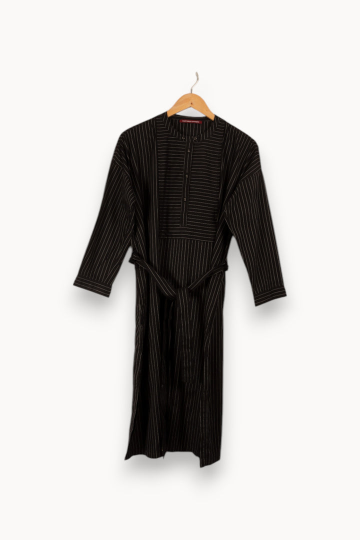Robe noire rayée - Taille M/38 de la marque Comptoir des Cotonniers | PARAD33280 - Vendu par Paradigme - Image 1