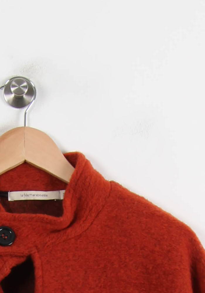 Manteau Orange - Taille S/36 de la marque La Fée Maraboutée | PARAD33315 - Vendu par Paradigme - Image 3