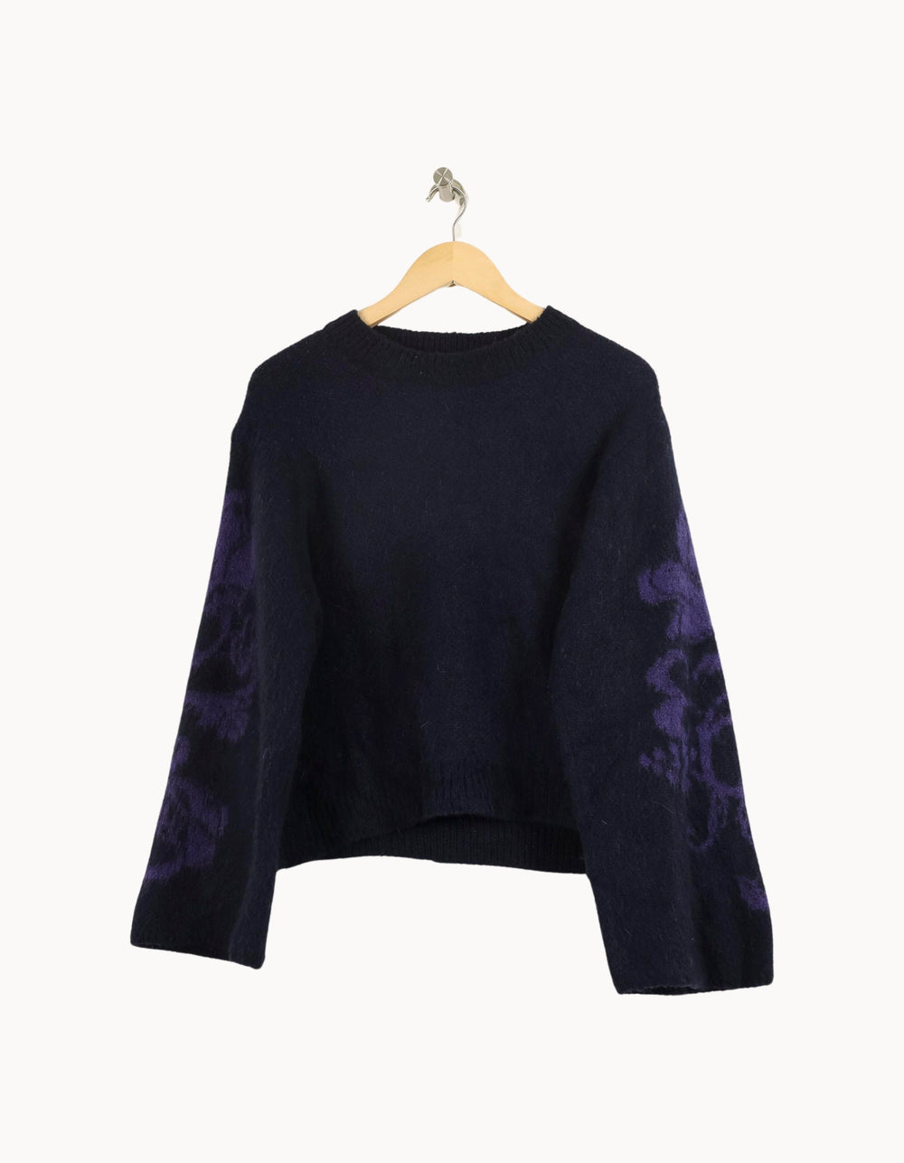 Pull Bleu et Violet - Taille L/40 de la marque La Fée Maraboutée | PARAD33318 - Vendu par Paradigme - Image 2