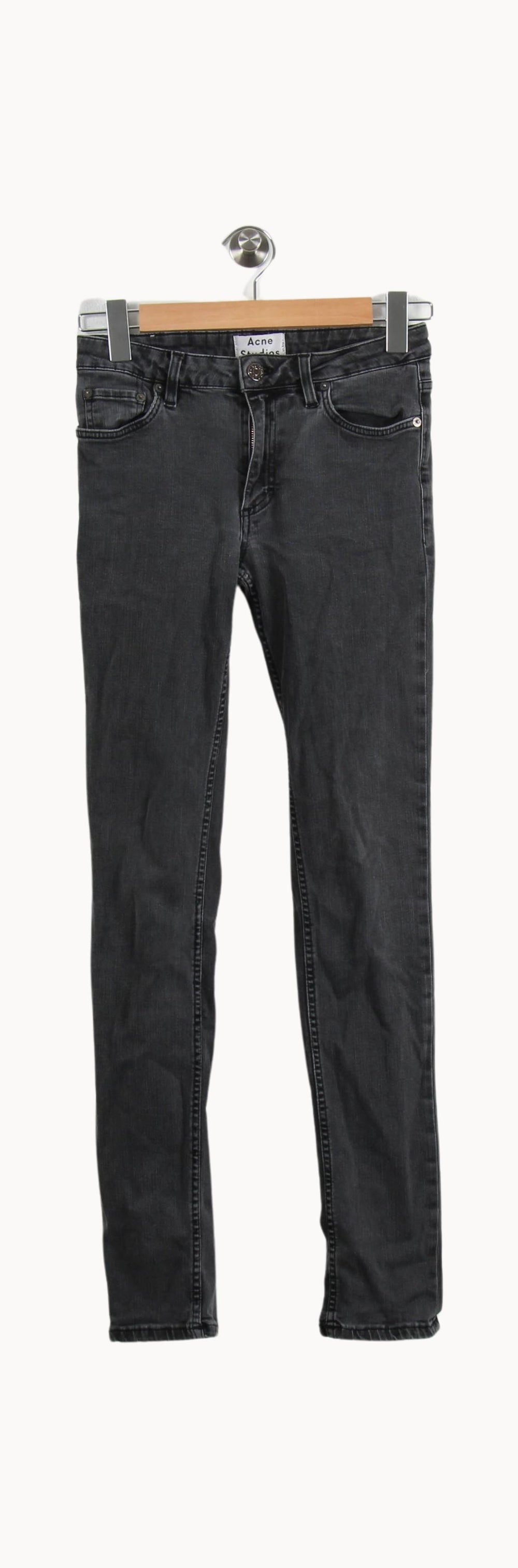 Jean Slim Gris - Taille M/38 de la marque Acne Studios | PARAD33324 - Vendu par Paradigme - Image 2