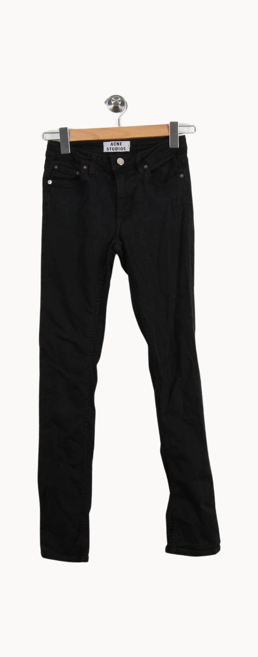 Jean Slim Noir - Taille XS/34 de la marque Acne Studios | PARAD33332 - Vendu par Paradigme - Image 2