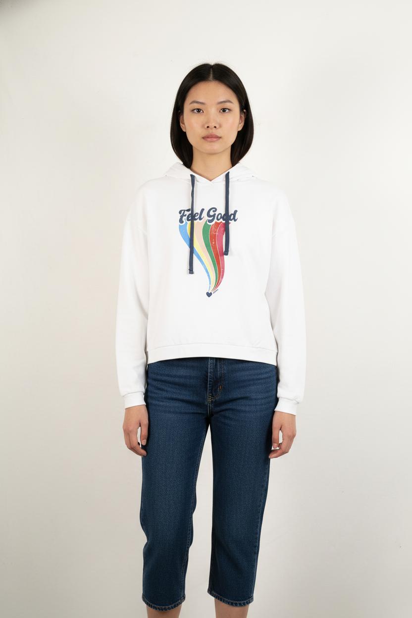 Sweat à Capuche Blanc - Taille M/38