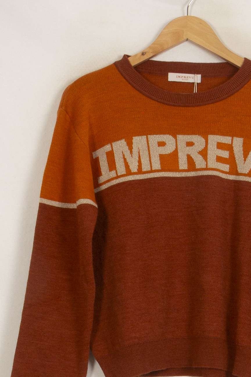 Pull Marron et Orange - Taille L/40 de la marque Imprevu | PARAD33347 - Vendu par Paradigme - Image 3