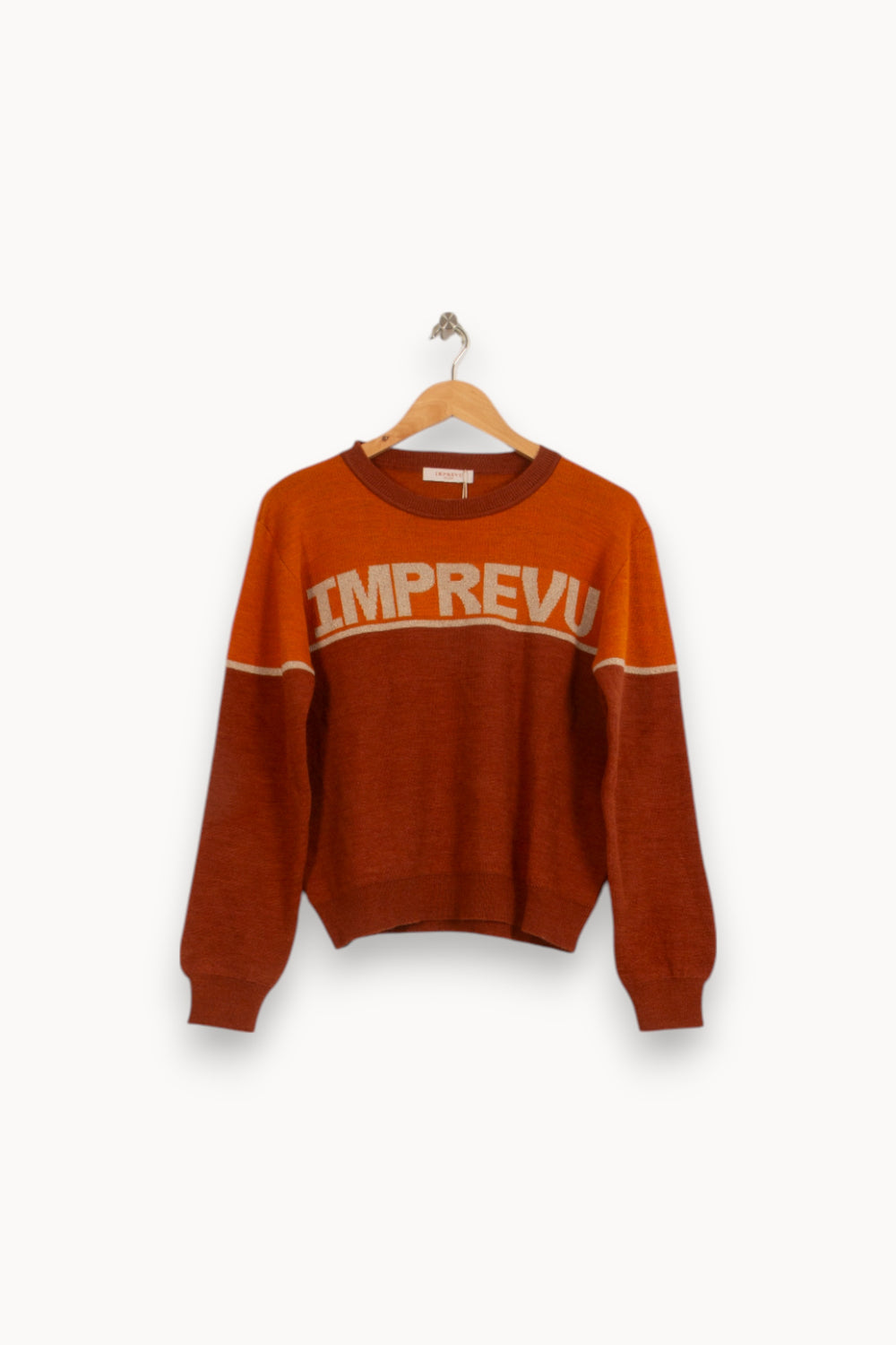 Pull Marron et Orange - Taille L/40 de la marque Imprevu | PARAD33347 - Vendu par Paradigme - Image 2