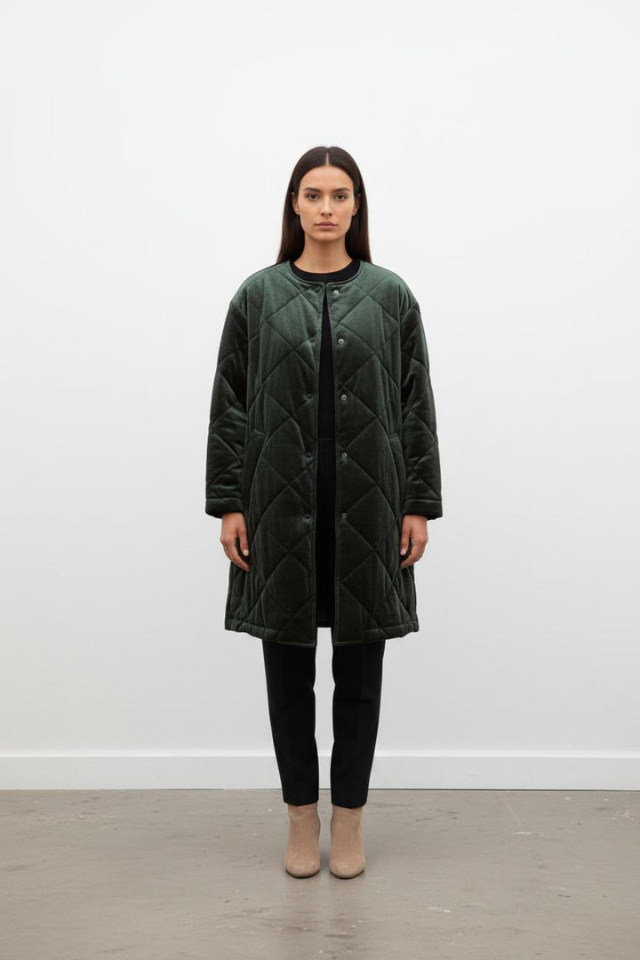 Manteau Matelassé Vert - Taille S/36