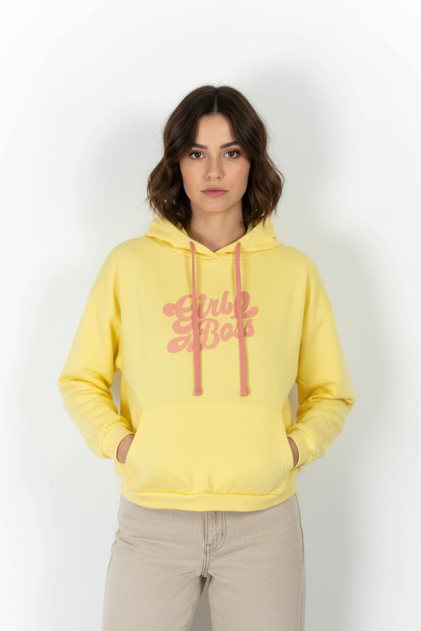 Sweat à Capuche Jaune et Rose - Taille L/40 de la marque Imperial | PARAD33417 - Vendu par Paradigme - Image 1