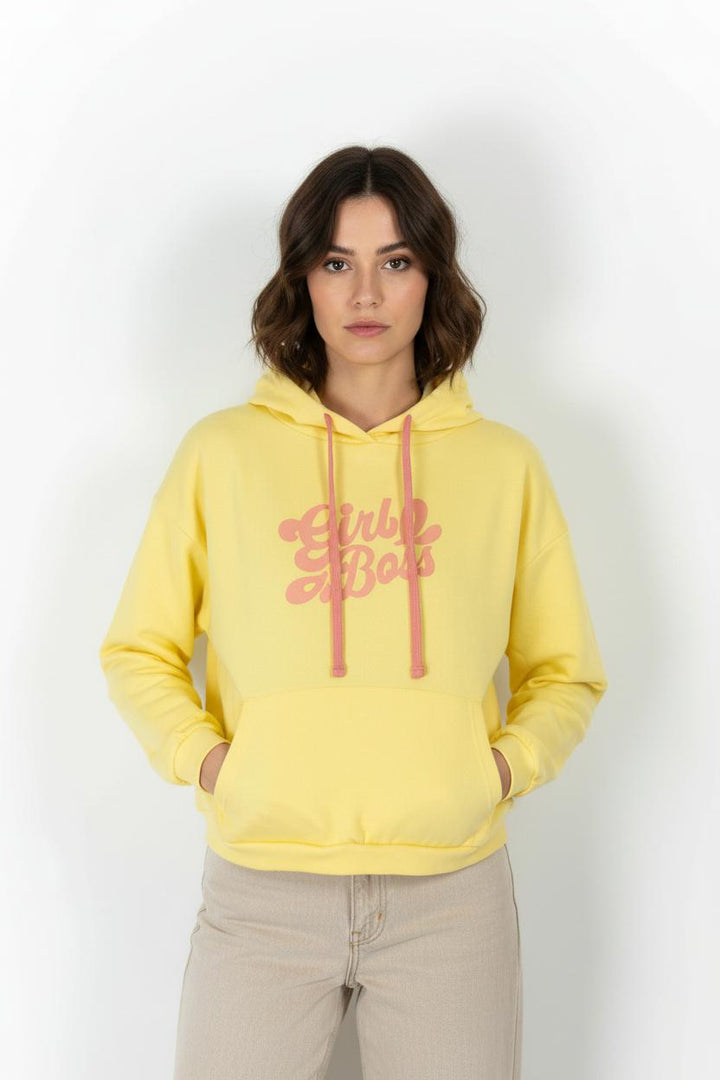 Sweat à Capuche Jaune et Rose - Taille L/40 de la marque Imperial | PARAD33417 - Vendu par Paradigme - Image 1
