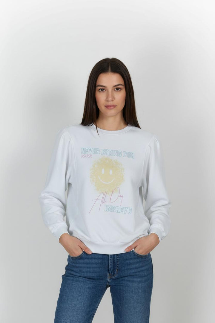 Sweat Blanc - Taille L/40 de la marque Imprevu | PARAD33444 - Vendu par Paradigme - Image 1