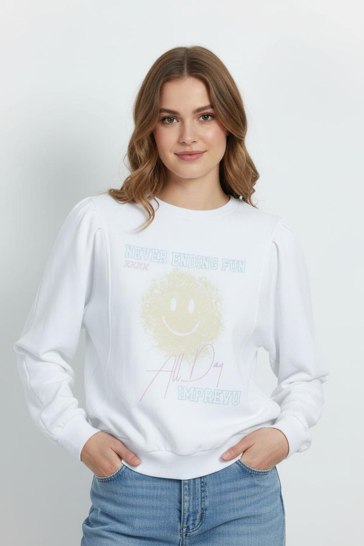 Sweat-shirt Blanc - Taille S/36 de la marque Imprevu | PARAD33445 - Vendu par Paradigme - Image 1