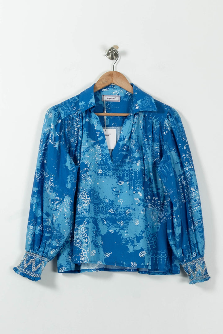 Blouse Bleue - Taille S/36 de la marque Imprevu | PARAD33466 - Vendu par Paradigme - Image 2