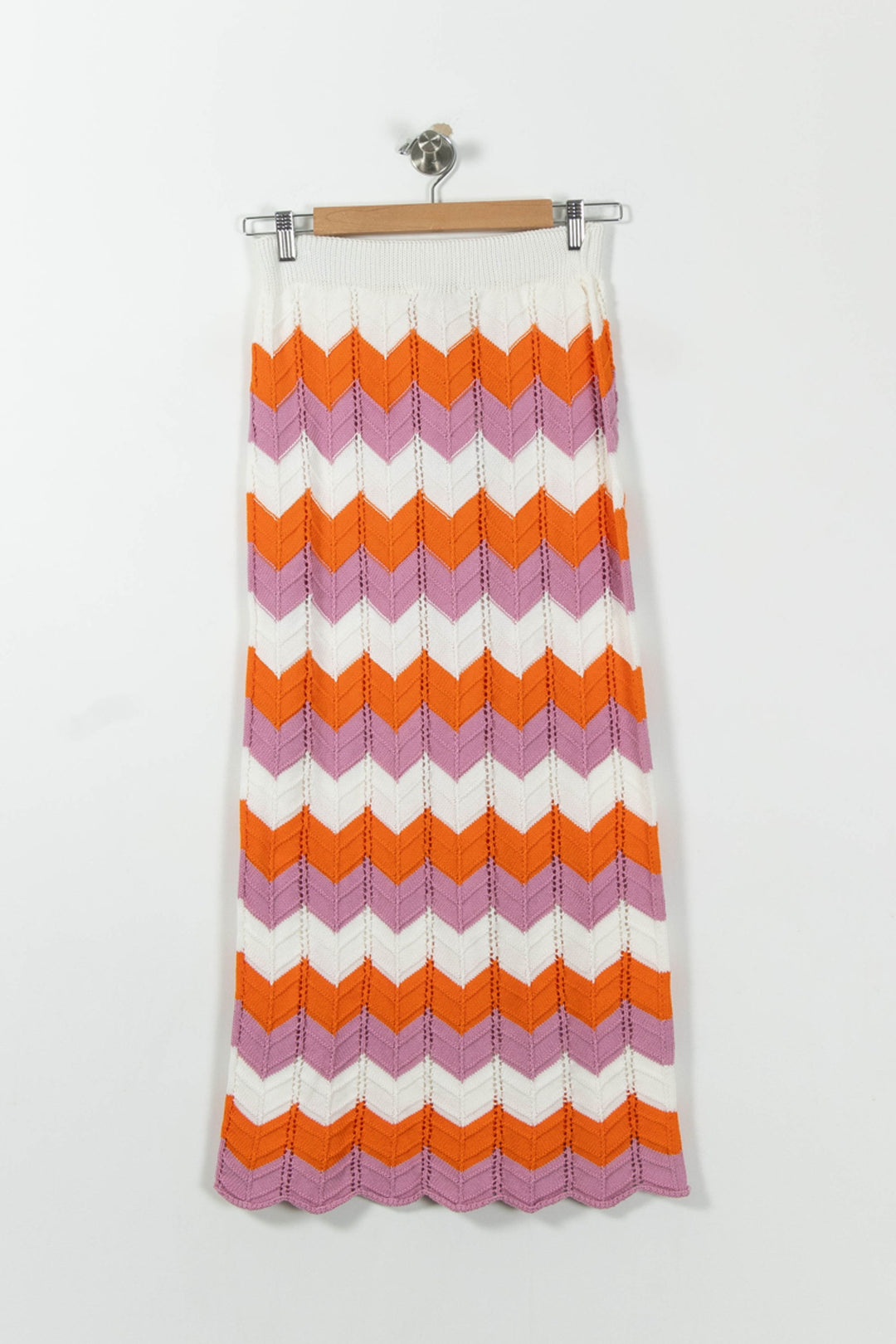 Jupe Longue Blanche Orange et Violette - Taille S/36 de la marque Imprevu | PARAD33471 - Vendu par Paradigme - Image 4