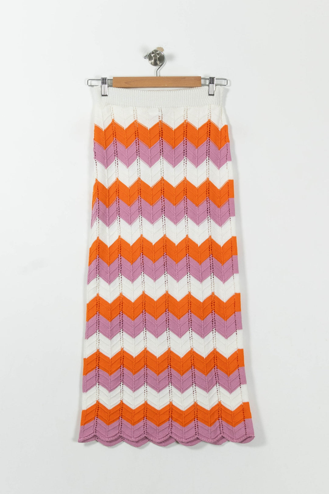 Jupe Longue Blanche Orange et Violette - Taille S/36 de la marque Imprevu | PARAD33471 - Vendu par Paradigme - Image 2