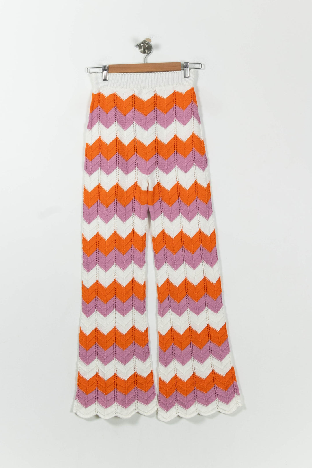 Pantalon Évasé Orange Violet et Blanc - Taille S/36 de la marque Imprevu | PARAD33472 - Vendu par Paradigme - Image 4