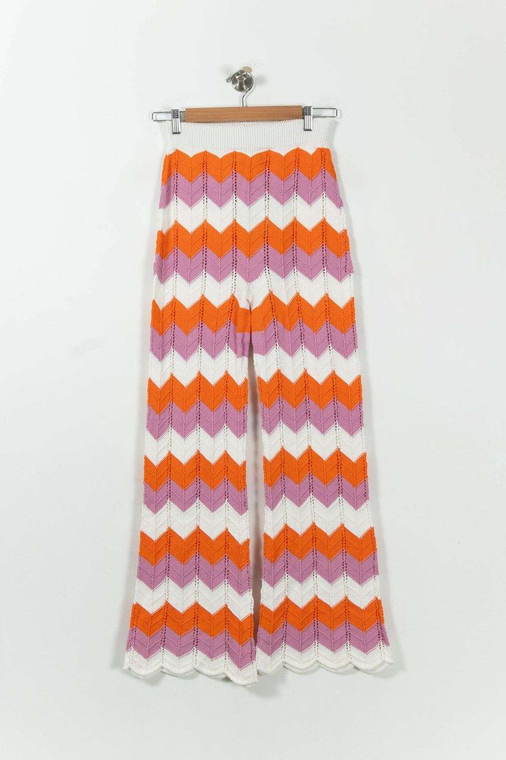 Pantalon Évasé Orange Violet et Blanc - Taille S/36 de la marque Imprevu | PARAD33472 - Vendu par Paradigme - Image 2