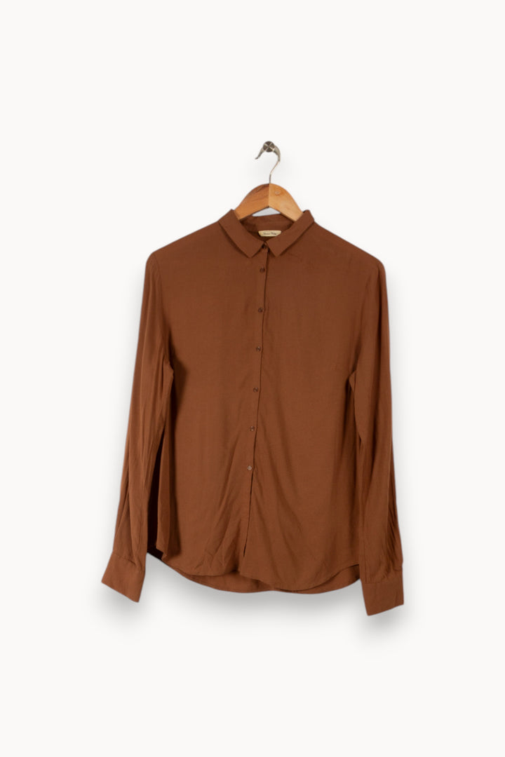 Chemise marron - Taille S/36 de la marque American Vintage | PARAD33495 - Vendu par Paradigme - Image 1