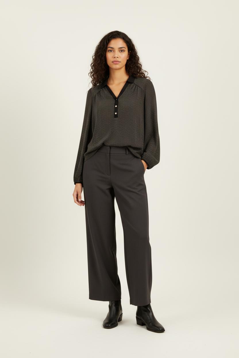 Blouse noire à pois - Taille S/36